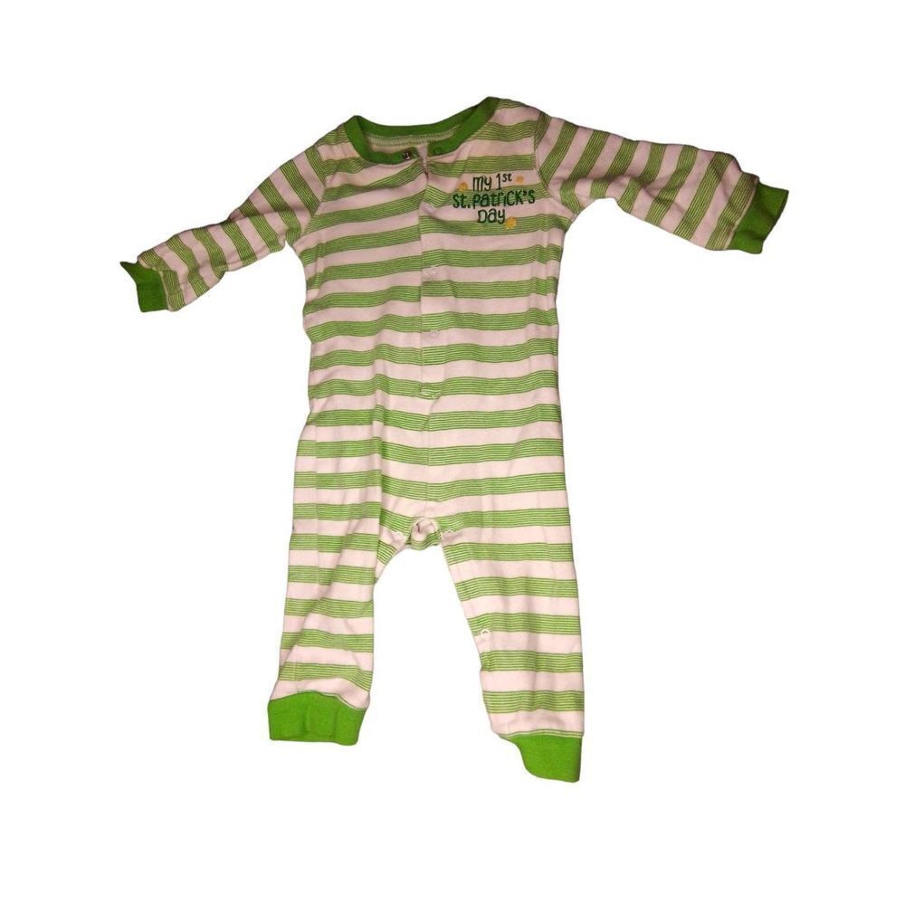 Koala Kids Unisex My First St Patrick's Day One Piece Baby Outfit. Size 6-9 mo.